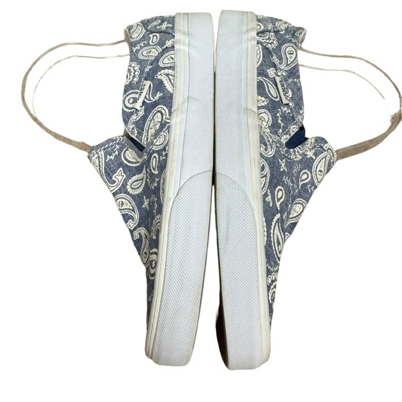 Vans Classic Slip On Low Top Sneakers Sk8 Blue White Paisley   Women’s Sz 7.5 - Picture 3 of 6